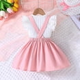 thumbnail image 4 of AherBiu 2 Piece Summer Sets for Girls Formal Outfits Tank Top with Suspended Pleated Short Skirt Set, 4 of 7