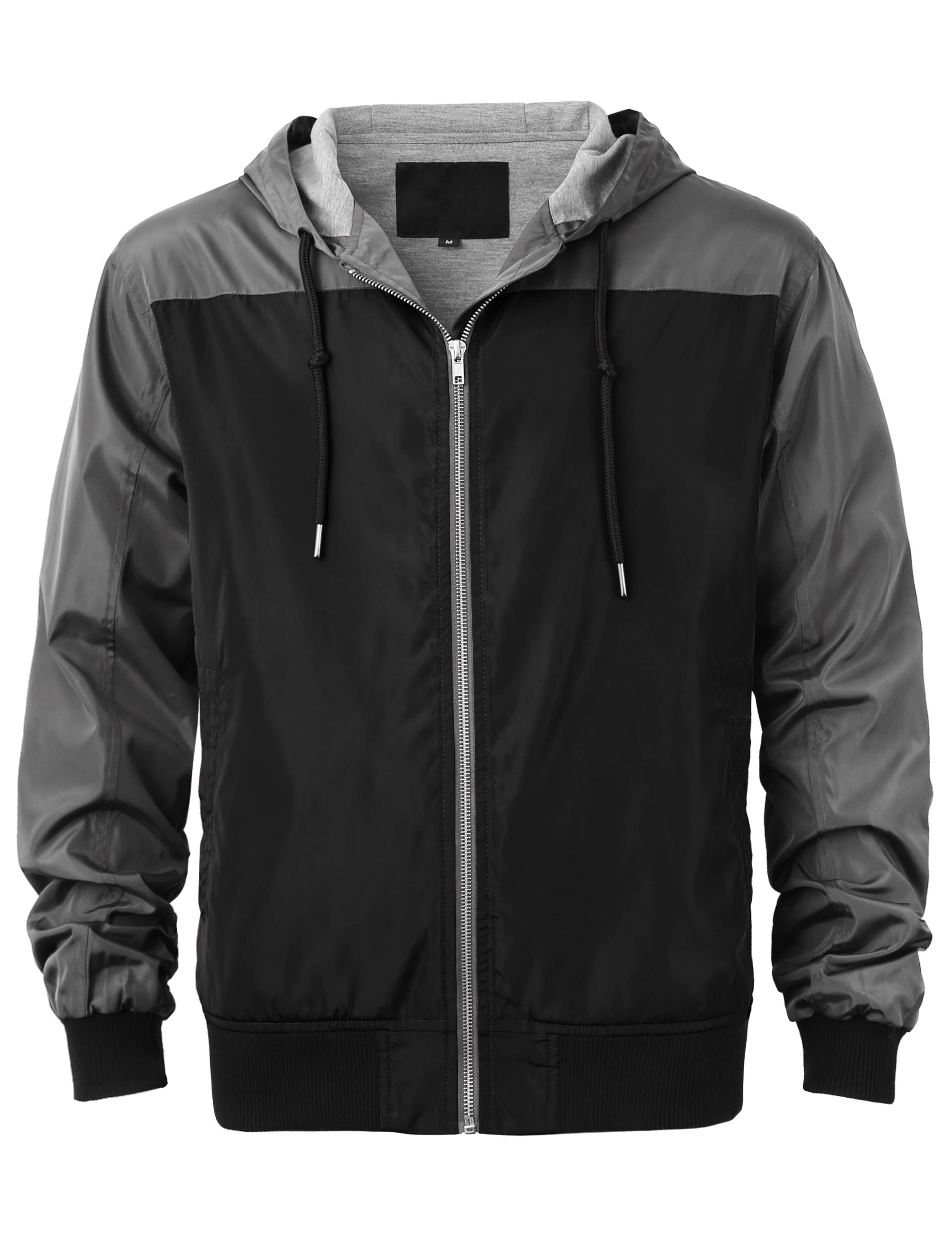 Ma Croix Mens Windbreaker Two Tone Jacket Slim Fit Water & Wind