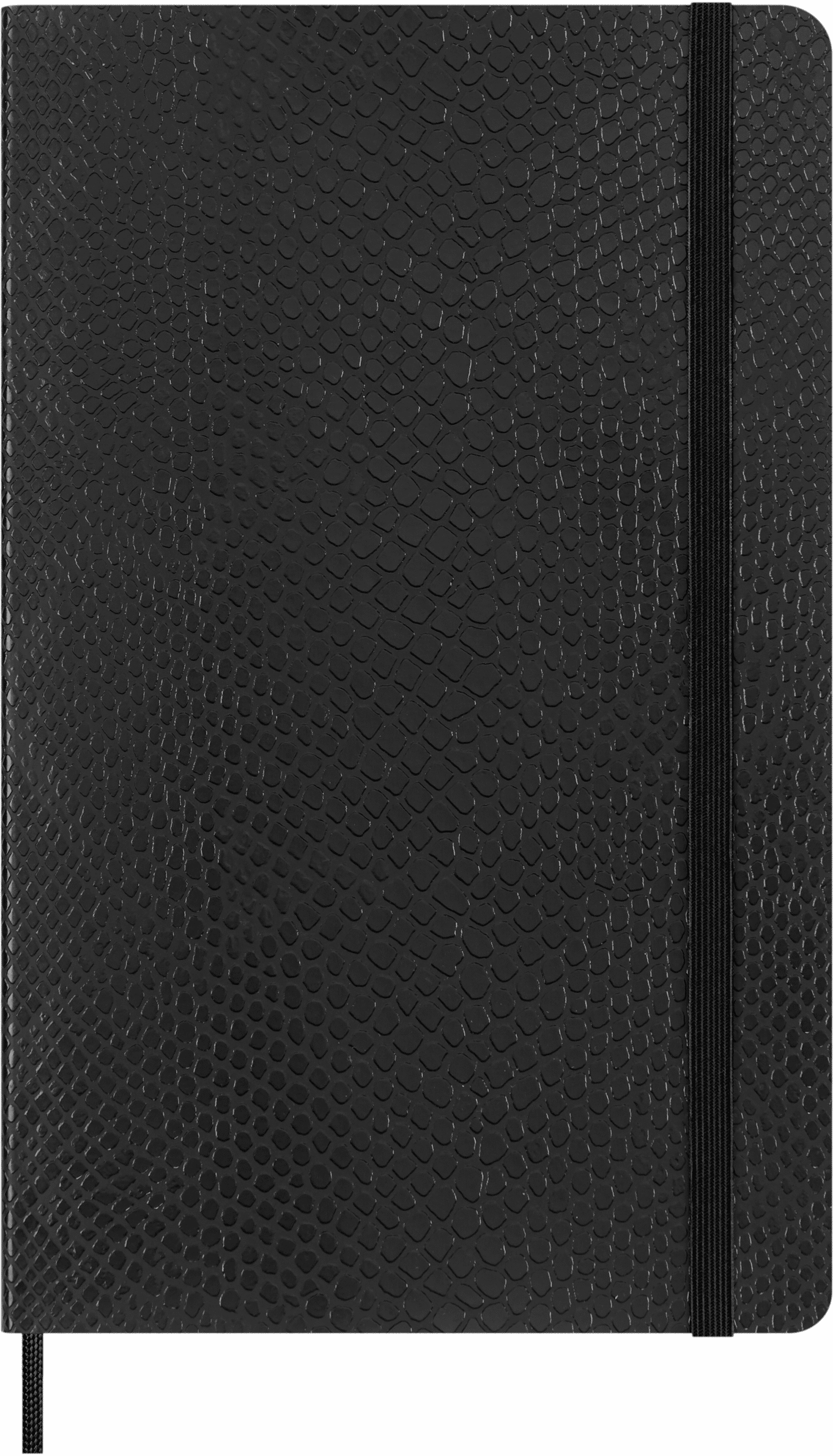 Molekine Precious & Ethical Notebook with Gift Box, Vegan Soft Cover, Imitation Python, Large (5" x 8.25"), Ruled, Black, 176 Pages