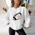 thumbnail image 2 of Rbaofujie Couples Sweat à Capuche Mode Femmes Décontracté Dames Noël Imprimé Ample Manches Longues Col Rond Blouses Hauts Chandails en Molleton Sans Capuche Blanc Chandails Dames, 2 of 4