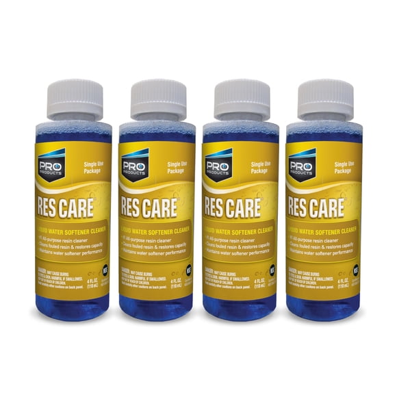 Pro Products Res Care Assouplissant Liquide pour Eau Nettoyant Universel pour Systèmes d'Eau Dure Bouteille de 4 Onces Lot de 4