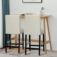 thumbnail image 4 of Costway Set of 2 25'' Kitchen Breakfast Chairs Nailhead Bar Stools Beige, 4 of 11