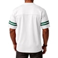 thumbnail image 3 of GrmtClth Shirts for Men Classic Short Sleeve Tops Work V-Neck T-Shirts Trend Color-Block Clothing Striped White L, 3 of 5