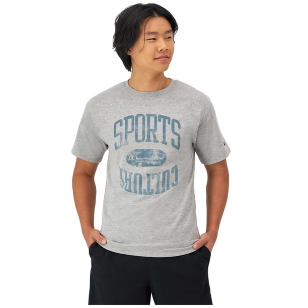 Playera Champion Classic Graphic Tee para Hombre. GT23H-586QWB806 gris L