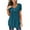 Blue, variant on Short Sleeve Tunic Tops for Women Summer Casual T Shirts Plus Size Crewneck Blouses Flowy Hide Belly Tunics Solid Color Long Shirt Top