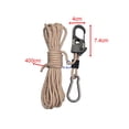 thumbnail image 5 of 4mm Tent Guy Rope with Pulley Aluminum Alloy Self Locking Adjuster, Tent Tie Downs Rope, Hanger Guide Rope for Tent Gardening Khaki, 5 of 8