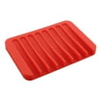 thumbnail image 2 of Bandeja de jabón de silicona perfecl antideslizante 11.5 x 8 x 1cm rojo, 2 of 8