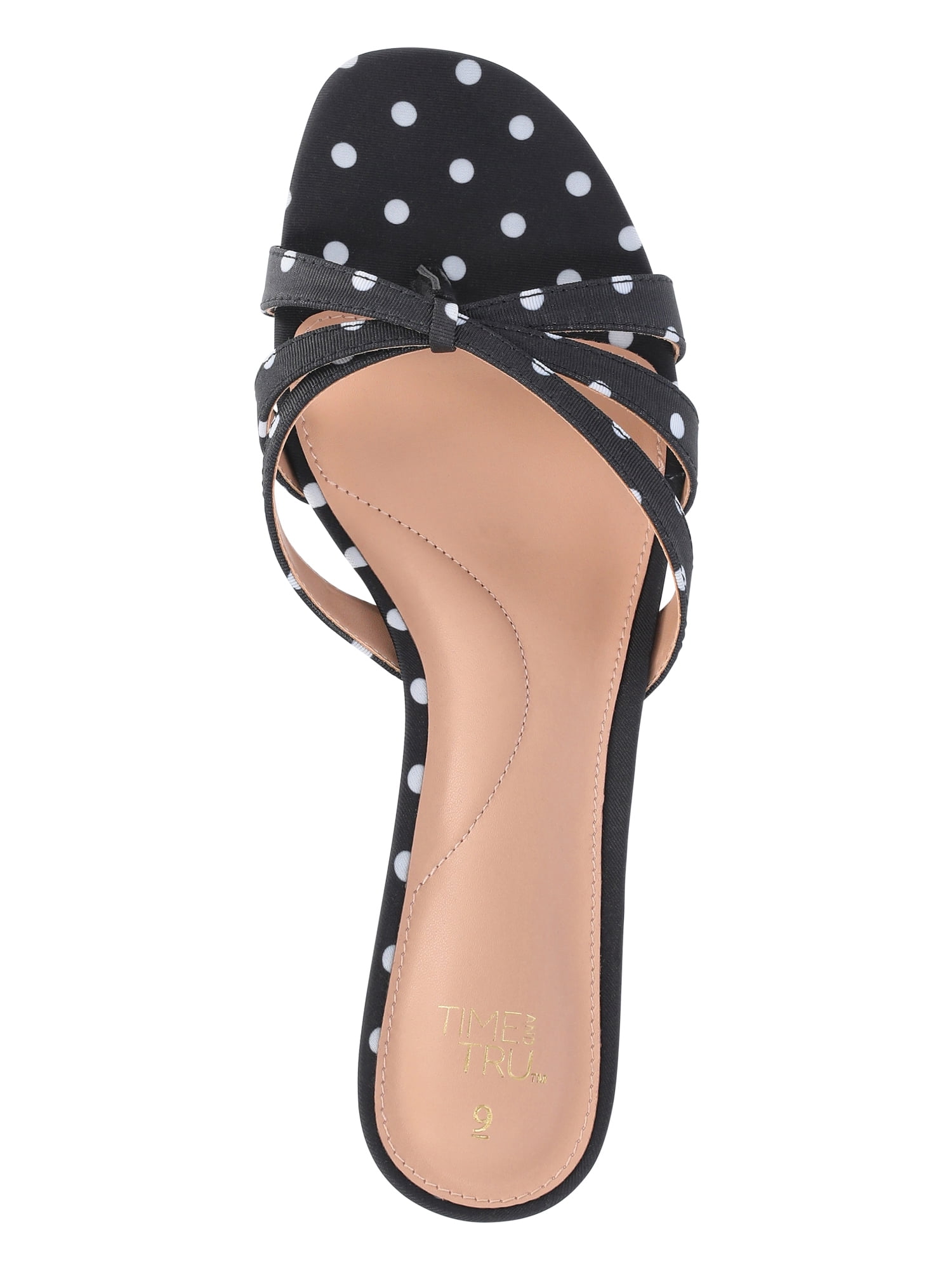 Time and Tru Women's Kitten Heel Mule Sandals