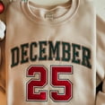 thumbnail image 2 of Embroidered Retro Christmas Sweatshirt, December 25 Crewneck, 2 of 5