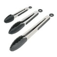 thumbnail image 2 of Oster Baldwyn 3 Piece Stainless Steel Kitchen Tongs Set in Black, 2 of 5
