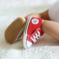 thumbnail image 4 of Baby Cute Fashion Canvas Crib Shoes Non-slip Toddler Shoes Soft Sole Sneakers Walking Shoes,Red,M, 4 of 5