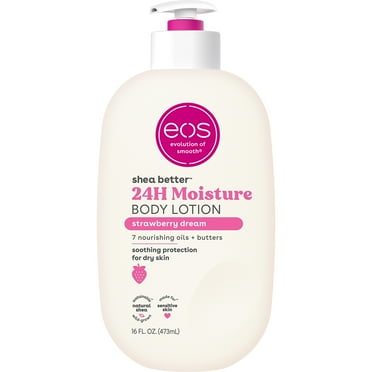 eos Shea Better Body Lotion for Dry Skin, Strawberry Dream, 16 fl oz