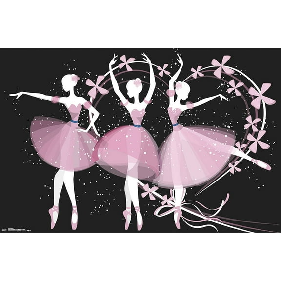 Dancing Ballerinas Wall Poster, 22.375" x 34"