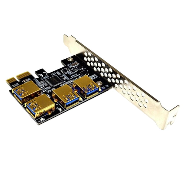 Cateissary 10 Uds. Riser USB 3,0 PCI-E 1x a 16x adaptador de tarjeta elevadora PCIE 1 a 4 ranura PCIe puerto tarjeta multiplicadora para Cables de computadora