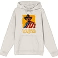 thumbnail image 4 of "Wanted" Cowboy With American Flag Adult Sand Long Sleeve Hoodie-Small, 4 of 6