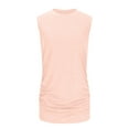 thumbnail image 6 of ICHUANYI Summer Womens Solid Color Round Neck Pocket Sleeveless Casual Tee Tops Tank, 6 of 9