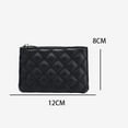 thumbnail image 6 of Tnobhg Women Coin Purse Solid Color Faux Leather Rhombus Texture Zipper Closure Blong Shape Large Capacity Portable Lightweight Firm Stitching Lady Handbag Wallet, 6 of 8