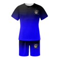thumbnail image 3 of toraway Men's Suits Modern Fit Casual Men's Summer Tracksuit Plus Size Short Sleeve O Neck Athletic Suit Casual Color Block Drawstring Waist Tracksuit Set XL, 3 of 4