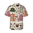 thumbnail image 3 of Haiem Vintage Coffee Printed Hawaiian Shirt for Men - Men’s Casual Beach Summer Shirts - Stretch Fabric with Modern Fit-3X-Large, 3 of 9