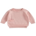 thumbnail image 1 of Baby Girl Boy Knit Pullover Sweater Fall Winter Warm Sweatshirt Tops with Pocket, 1 of 6