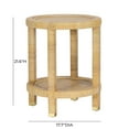 thumbnail image 3 of TOV Furniture Amara Natural Rattan Side Table, 3 of 8