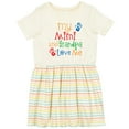 thumbnail image 3 of Inktastic My Mimi and Grandpa Love Me Girls Toddler Dress, 3 of 5