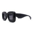 thumbnail image 3 of Womens Ballon Super Thick Rectangle Retro Sunglasses All Black, 3 of 4
