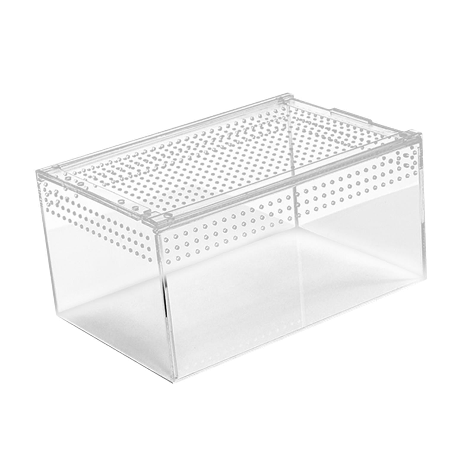 EHJRE Reptile Terrarium, Reptile Habitat Container, Acrylic Terrarium Container, Reptile Breeding Box for Snakes, Amphibians And Turtles L