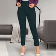 thumbnail image 2 of hlysgo Women's Casual Dress Pants Pleated Elastic Waist Soft Fitness Trousers Work Business Officewear Pant with Pockets Army Green,XL, 2 of 5