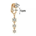 thumbnail image 3 of K-KED Clip On Belly Button Ring CZ Butterfly Fake Belly Navel Piercing Body Jewelry-10, 3 of 9