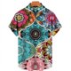 thumbnail image 3 of Camisas estampadas florales de moda para hombres, ropa con estampado 3D, camisas hawaianas de playa, blusas Y2K de manga corta, ropa vintage, blusa con solapa, 3 of 5