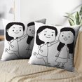 thumbnail image 3 of LALILO Throw Pillow Covers Happy Kids Boy Girl Smiling Playing Cushion Cover 18" x 18", 2 Pack, 3 of 6