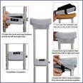 thumbnail image 6 of CAVENDY Velvet Underarm Crutch Pads & Hand Grip Covers, 4-Piece Set, Non-Slip, Washable, Universal Fit, 6 of 8