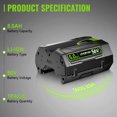 thumbnail image 2 of DASNITE Batería de Repuesto de 56V 5.0Ah para EGO, Batería de Ion de Litio Compatible con Herramientas Inalámbricas EGO BA2800T BA2242T BA1400T BA4200T (NO compatible con PST3040), 2 of 7