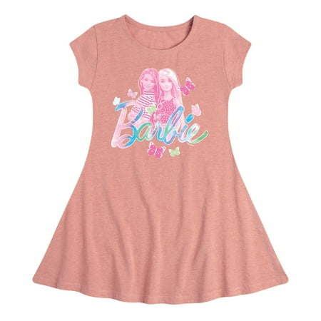 

Barbie - Tie Dye and Butterflies Flutter Around Barbie - Toddler And Youth Girls Fit And Flare Dress