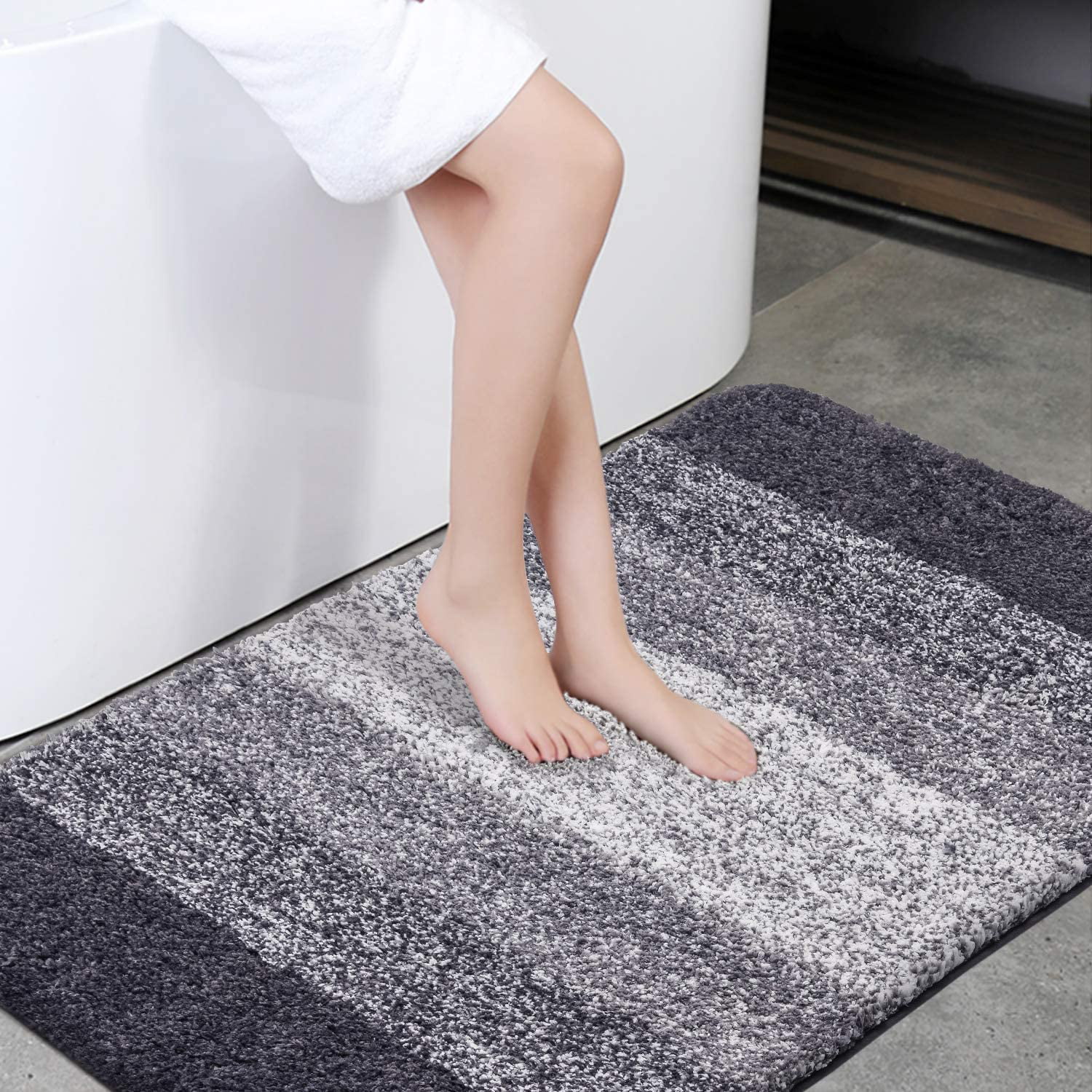 Washable Soft Shaggy Non Slip Absorbent Bath Mat Bathroom Shower Rugs Carpet mat 