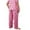 Pink & Heart, variant on Women's Plus Size Pajama Sets For Lady Soft Short Sleeve Loungewear Sleepwear Top With Soft Pants 1XL