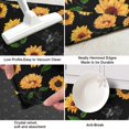 thumbnail image 3 of Black Green Leaf Sunflower Pattern Kitchen Rug Mat,Kitchen Runner Rugs Non Skid Washable,Decorative Kitchen Floor Mats for Kitchen,Sink,Laundry,17"X47", 3 of 5