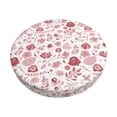 thumbnail image 2 of Xecao's Flower Leaves Print Stool Covers offer stylish, washable protection for PU round bar stools, perfect for home or commercial use., 2 of 7