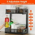 thumbnail image 3 of Moclever 2Pcs Under Sink Organizer, 2 Tier Pull Out Cabinet Organizer with 5 Adjustable Height Mesh Baskets for Kitchen Bathroom Office, Black, 3 of 12
