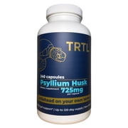 TRTL Psyllium Husk Fiber Capsules | 240 Count | Unflavored | Supports Digestive Health & Regularity