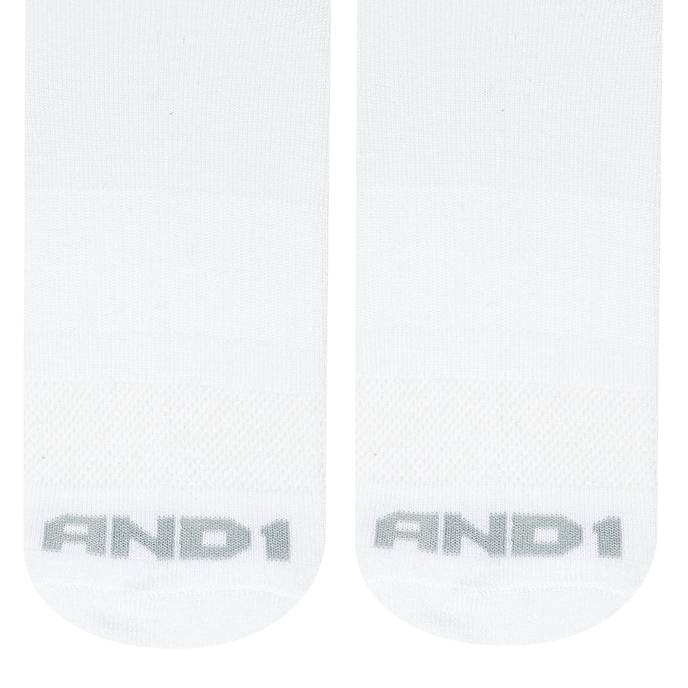 AND1 Men's Socks, Performance Cushion No Show Socks, 6-Pack