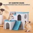 thumbnail image 5 of Casa de madera para hámster, cabaña escondida de Animal PEQUEÑO equipada con escalera, cabaña de dos pisos para hámster, 5 of 5