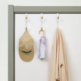 thumbnail image 3 of Over The Door Hooks,2 Packs Sturdy Metal Over Door Wooden Hooks Organizer Rack White, 3 of 5
