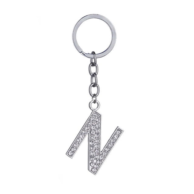 Up to 65% Off 26 Letters Key Ring Chain Unisex Keychain Fashion New Alphabet Keyring Gift Necklace Rings Earring Jewelry on Clearance
