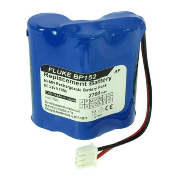 Replacement Battery for Fluke 1521/1522 Ther/TP 140005. 2700 mAh, Japanese cells