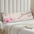 thumbnail image 2 of Cherry Blossoms Body Pillow Cover Pink Flowers Cherry Blossom Cushion Long Pillowcase with Zipper Floral Pillow Covers Decorative Soft Large Bedding Pillow Cases for Couch 20"x54", 2 of 6