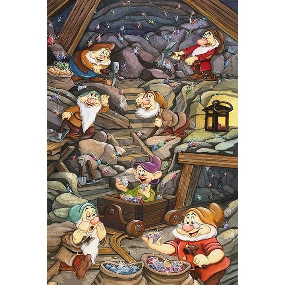 Dwarf Diamond Art Painting Kits for Adults - Round Full Drill Diamond Dots Paintings for Beginners, 5D Paint with Diamonds Pictures Gem Art Painting Kits DIY Crafts Project Kits 12x16inch