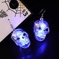 thumbnail image 2 of Halloween Earrings Pumpkin Glow Drop Dangle Earrings Hook Earrings LED Light Nightclub Party Accessories for Women Q8Z7, 2 of 9