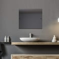 thumbnail image 2 of Frameless Landscape Rectangular Tilt Mirror with Beveled Edge in Satin Chrome, 2 of 2